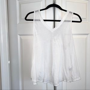 Free People loose white flowy tank